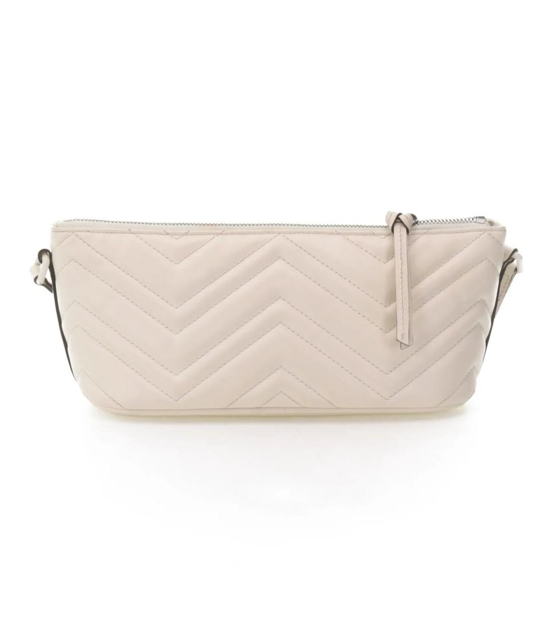 GUCCI Бежевая кожаная сумка с короткими ручками, фото 3