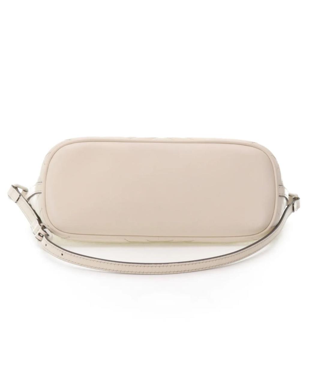 GUCCI Бежевая кожаная сумка с короткими ручками, фото 5