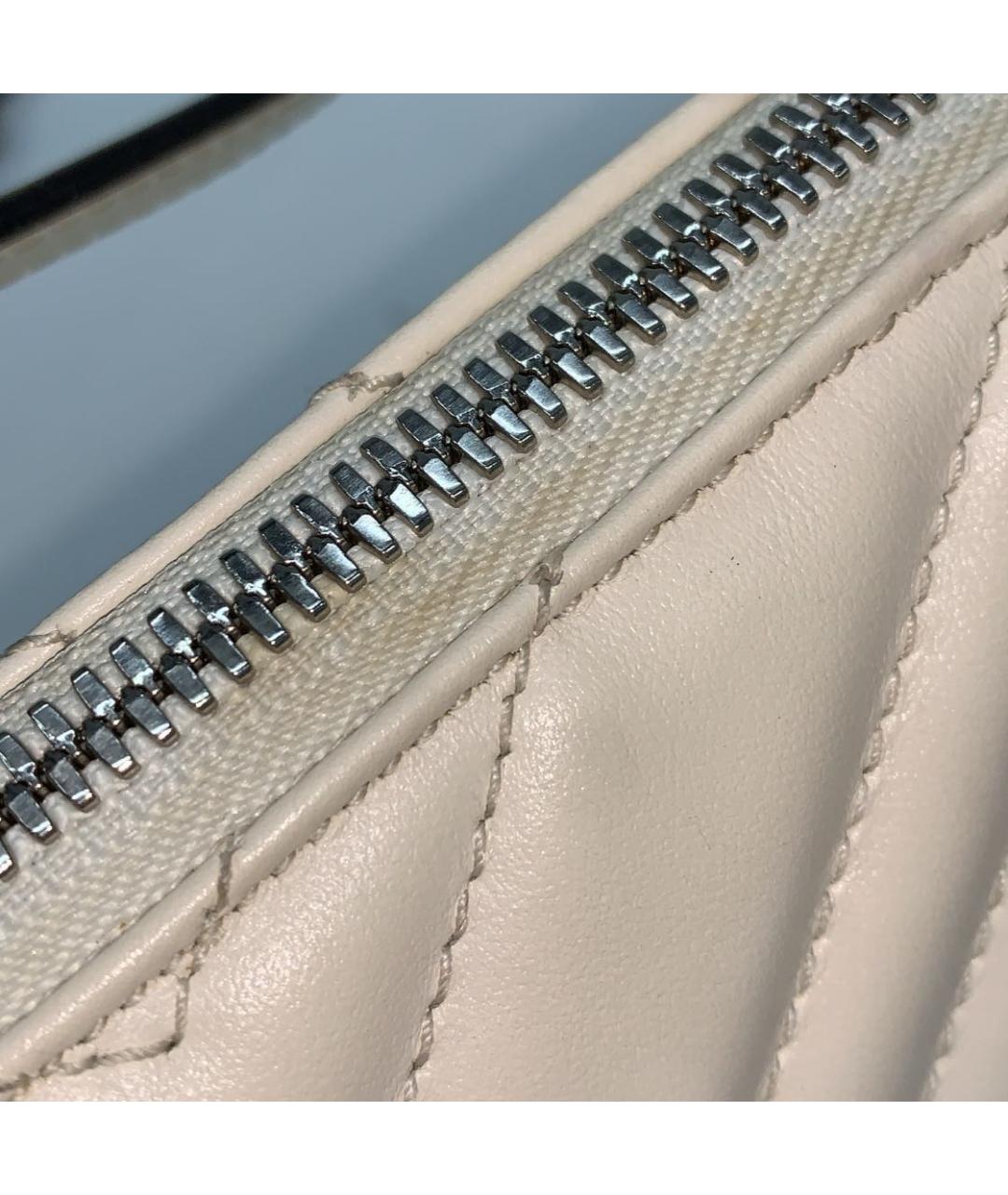 GUCCI Бежевая кожаная сумка с короткими ручками, фото 7