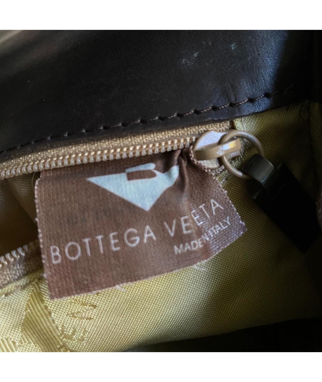 BOTTEGA VENETA Коричневая меховая сумка через плечо, фото 4