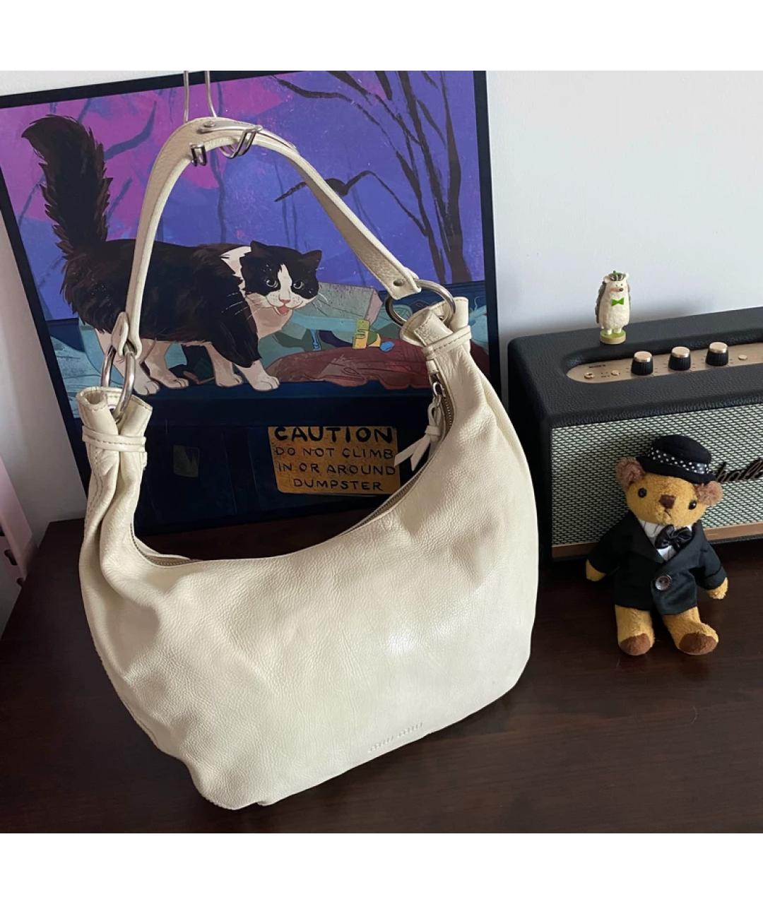 MIU MIU Бежевая кожаная сумка через плечо, фото 8