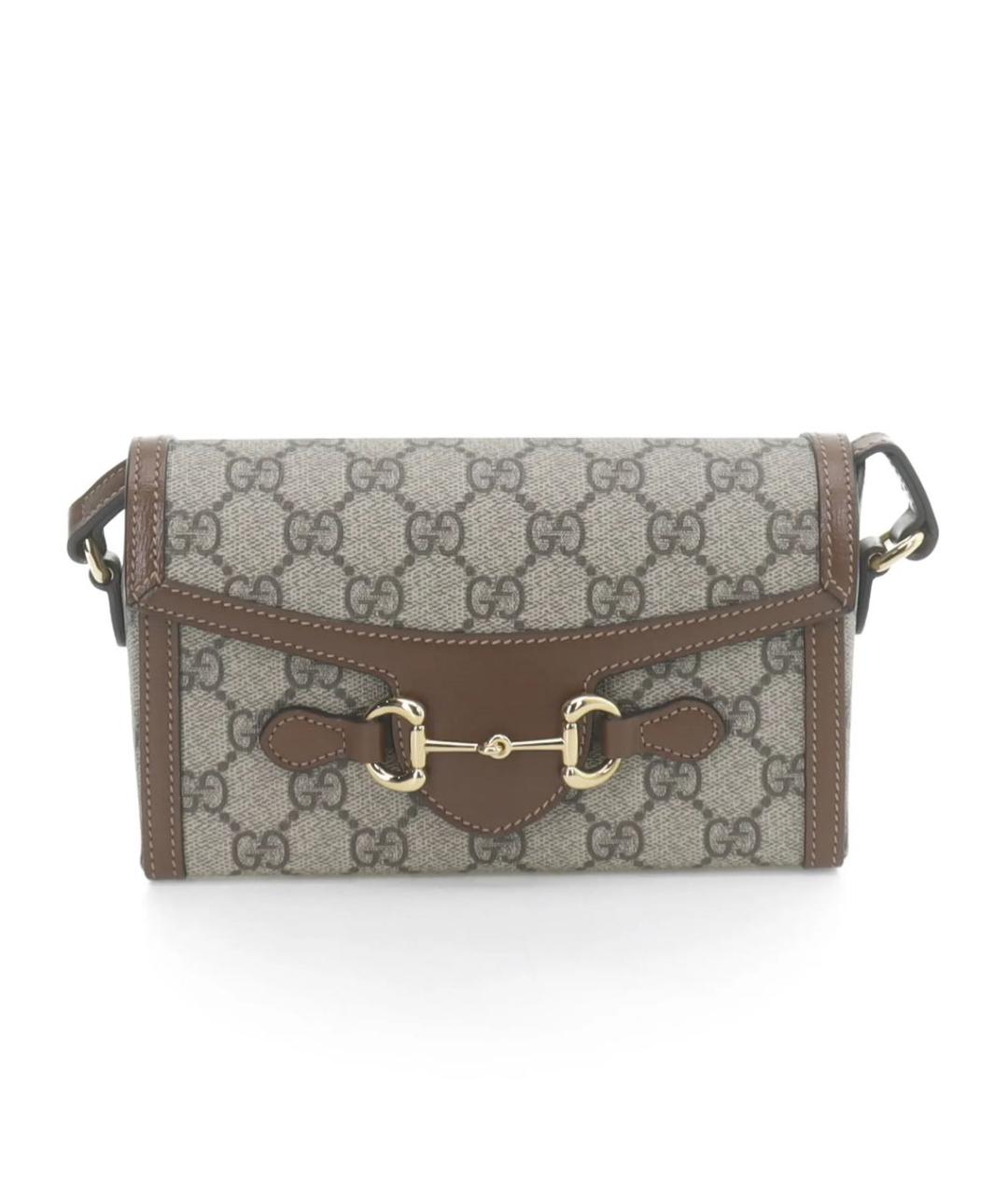 GUCCI Коричневая кожаная сумка через плечо, фото 8