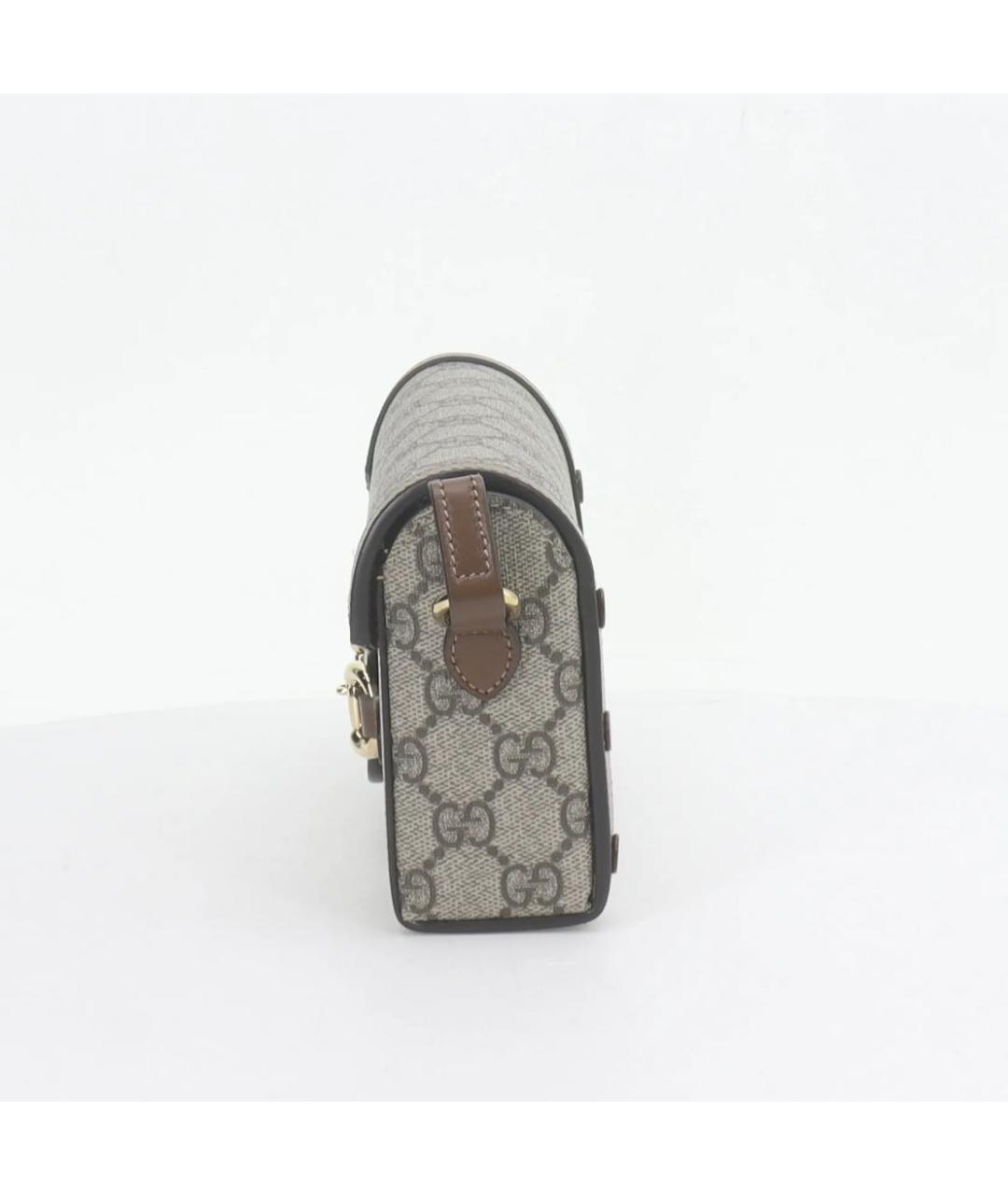 GUCCI Коричневая кожаная сумка через плечо, фото 2