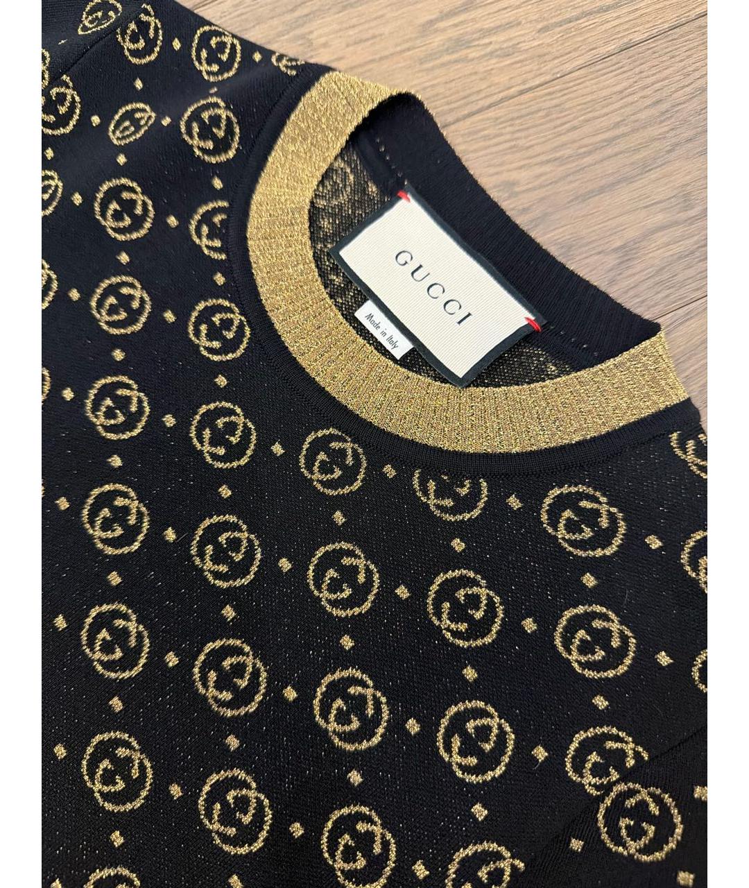 GUCCI Черный шерстяной джемпер / свитер, фото 3