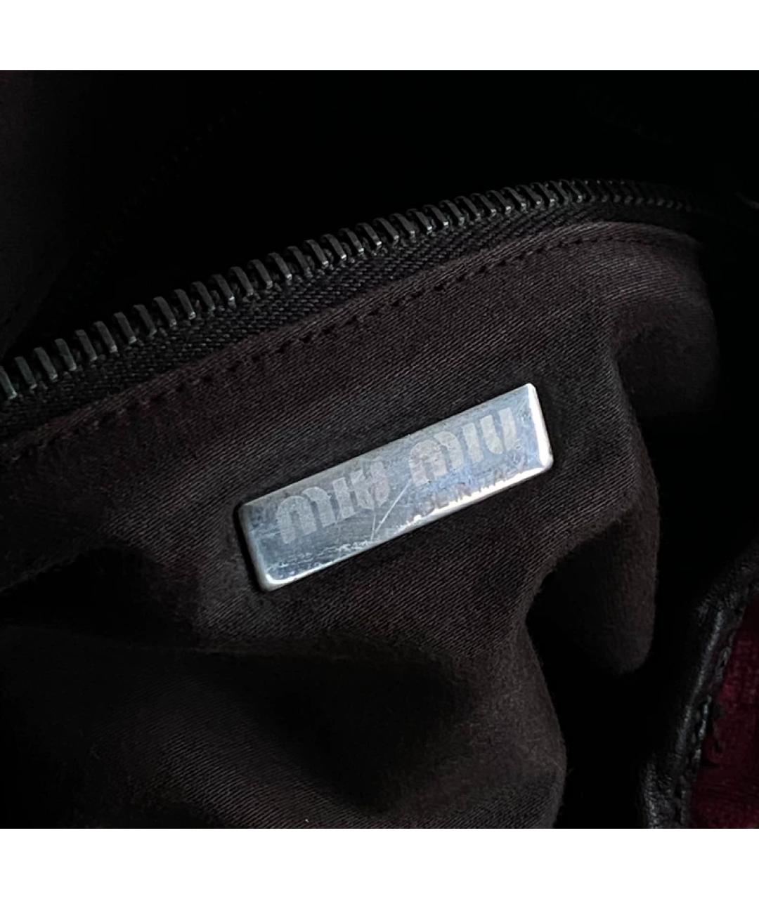 MIU MIU Бордовая бархатная сумка тоут, фото 8