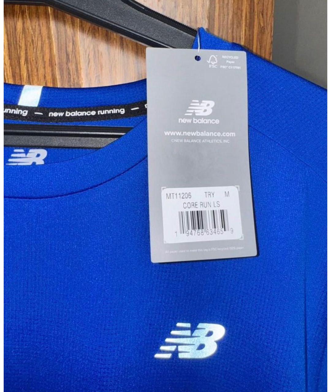 NEW BALANCE Синяя полиэстеровая водолазка, фото 5