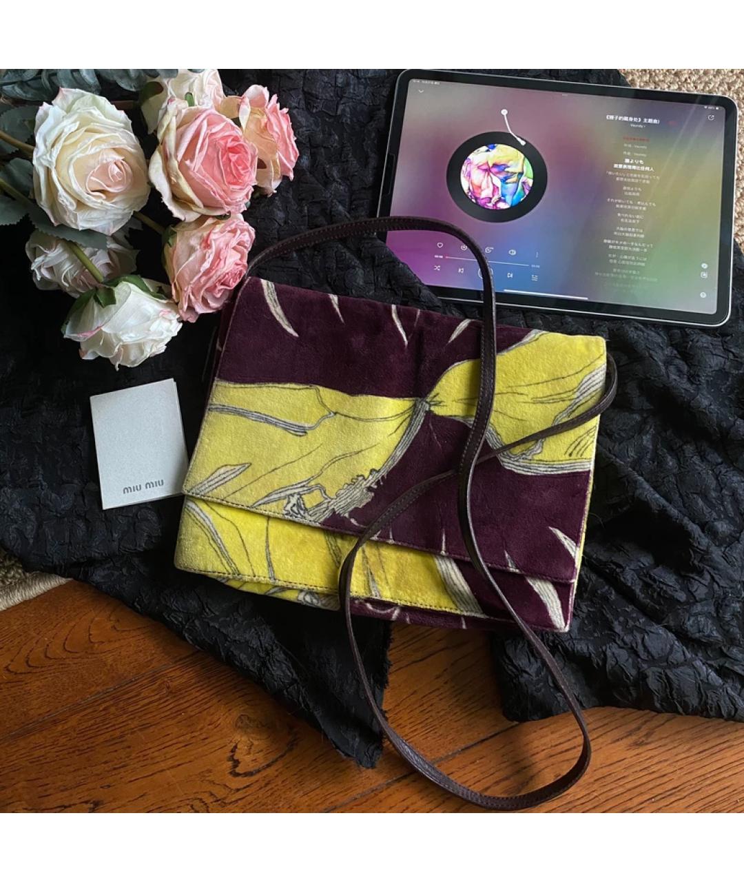 MIU MIU Мульти бархатная сумка через плечо, фото 6
