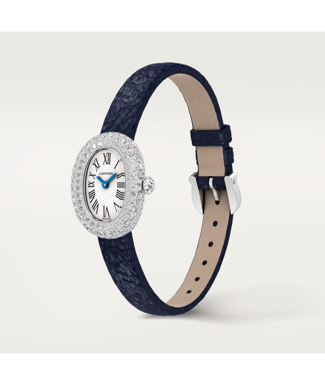 CARTIER Темно-синие часы из белого золота, фото 2