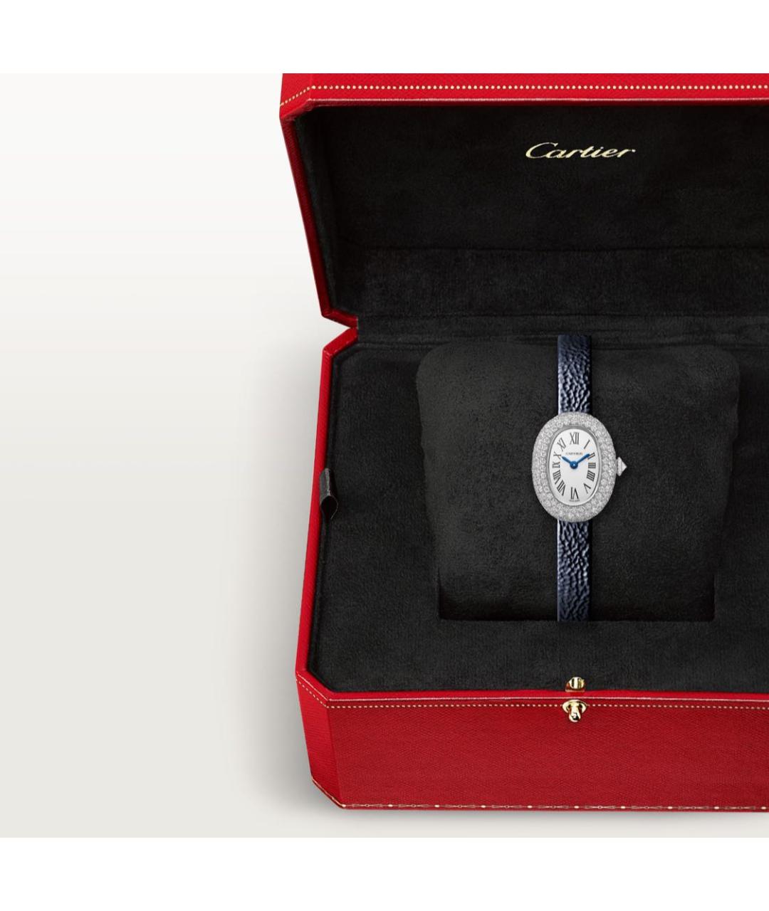 CARTIER Темно-синие часы из белого золота, фото 5