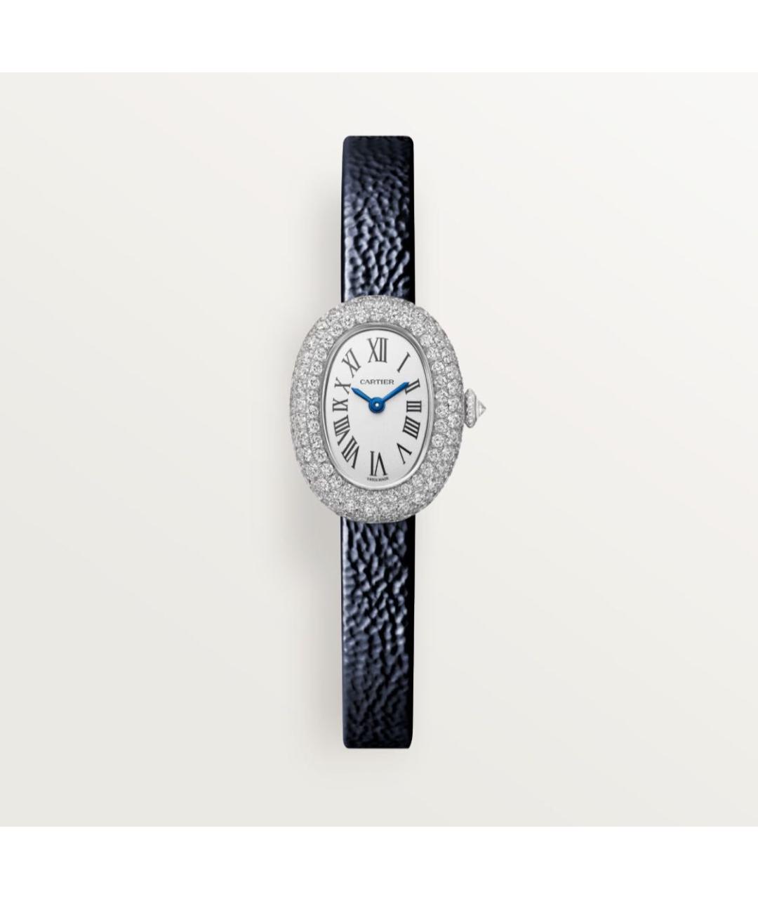 CARTIER Темно-синие часы из белого золота, фото 1