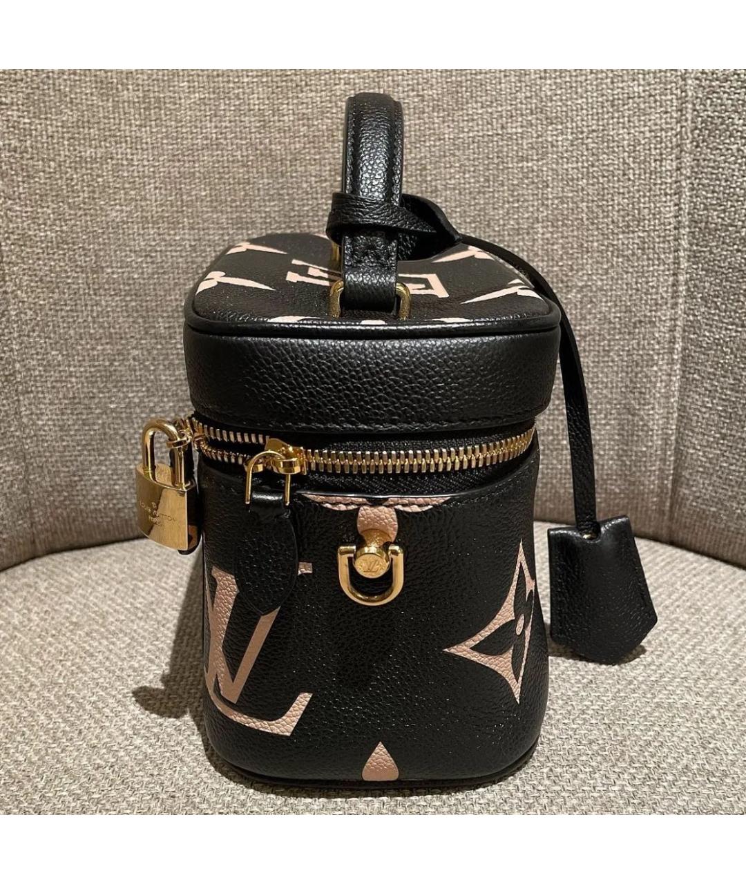 LOUIS VUITTON Черная кожаная сумка через плечо, фото 3