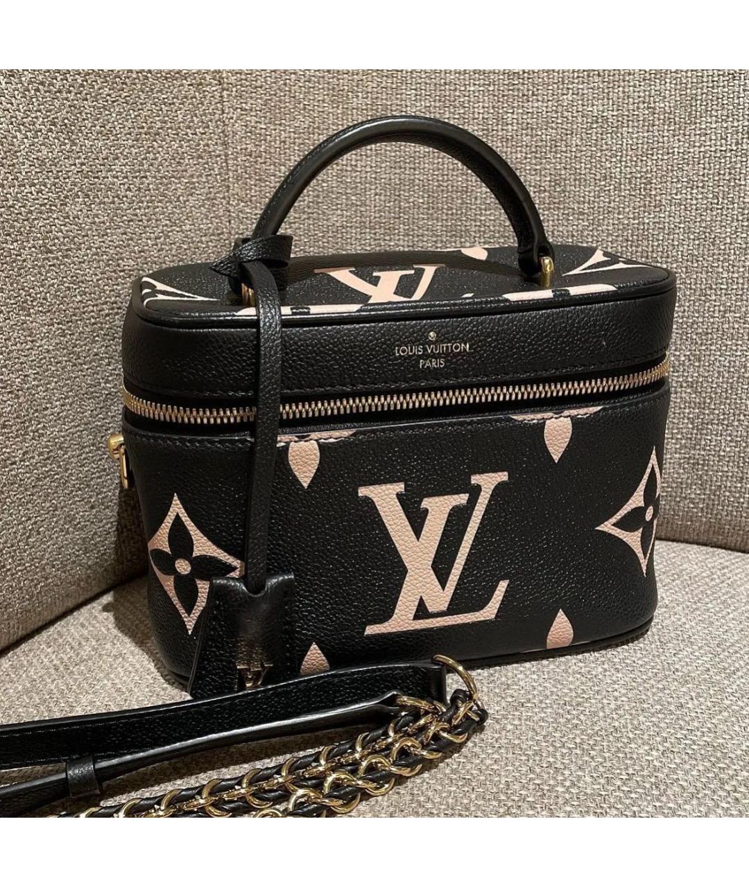 LOUIS VUITTON Черная кожаная сумка через плечо, фото 9