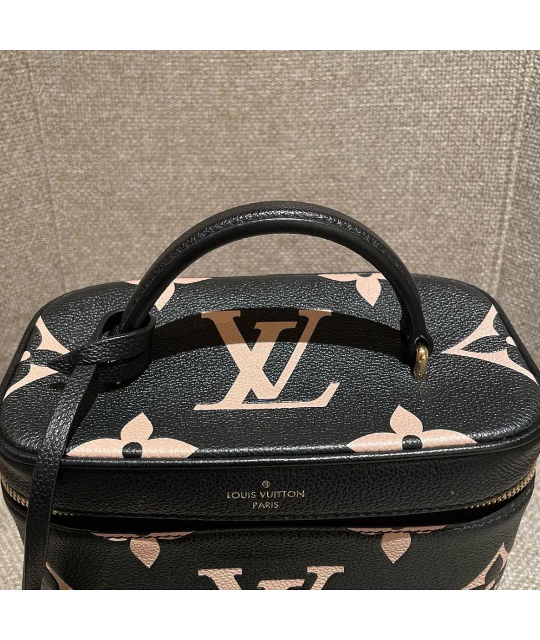 LOUIS VUITTON Черная кожаная сумка через плечо, фото 6