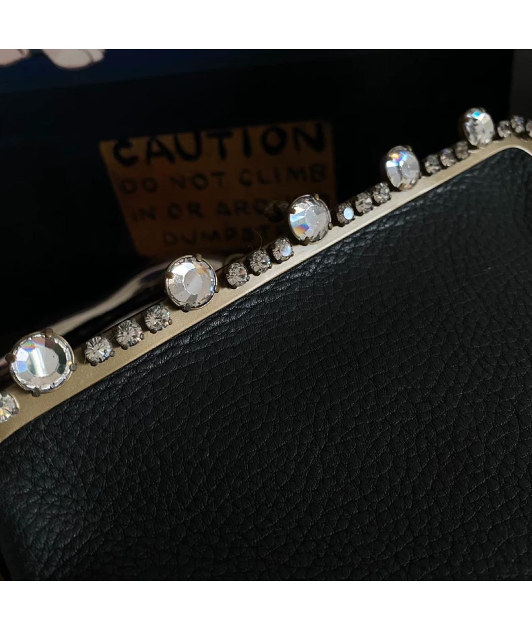 MIU MIU Черная кожаная сумка с короткими ручками, фото 2