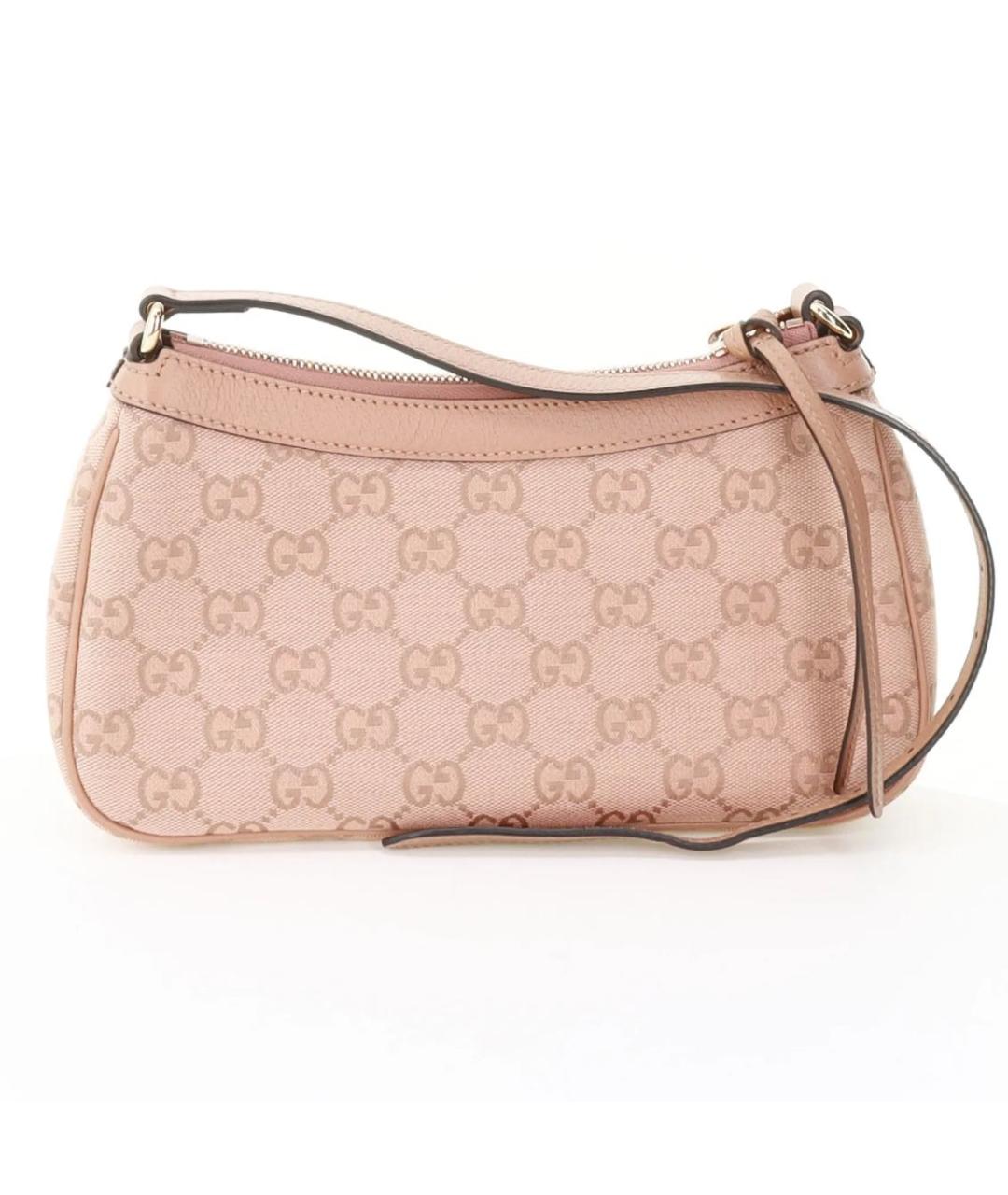 GUCCI Розовая кожаная сумка с короткими ручками, фото 3