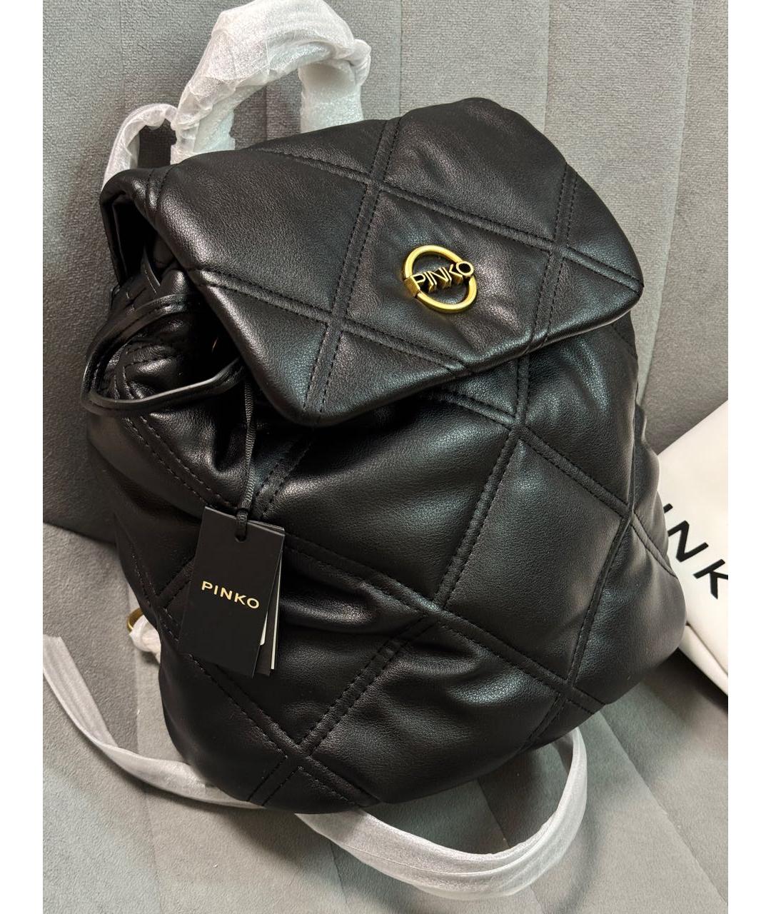 PINKO Черный рюкзак из искусственной кожи, фото 2
