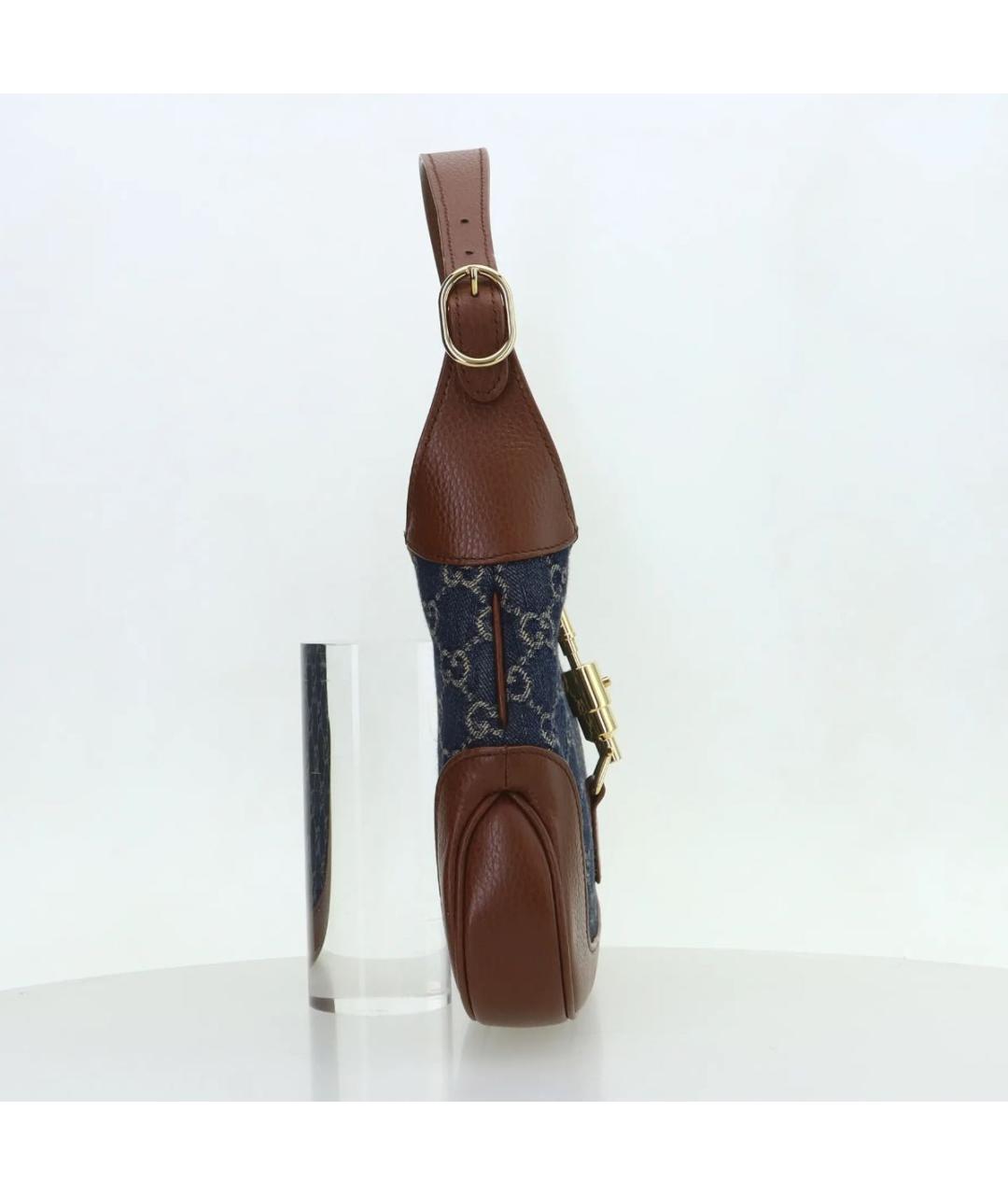 GUCCI Коричневая кожаная сумка с короткими ручками, фото 4