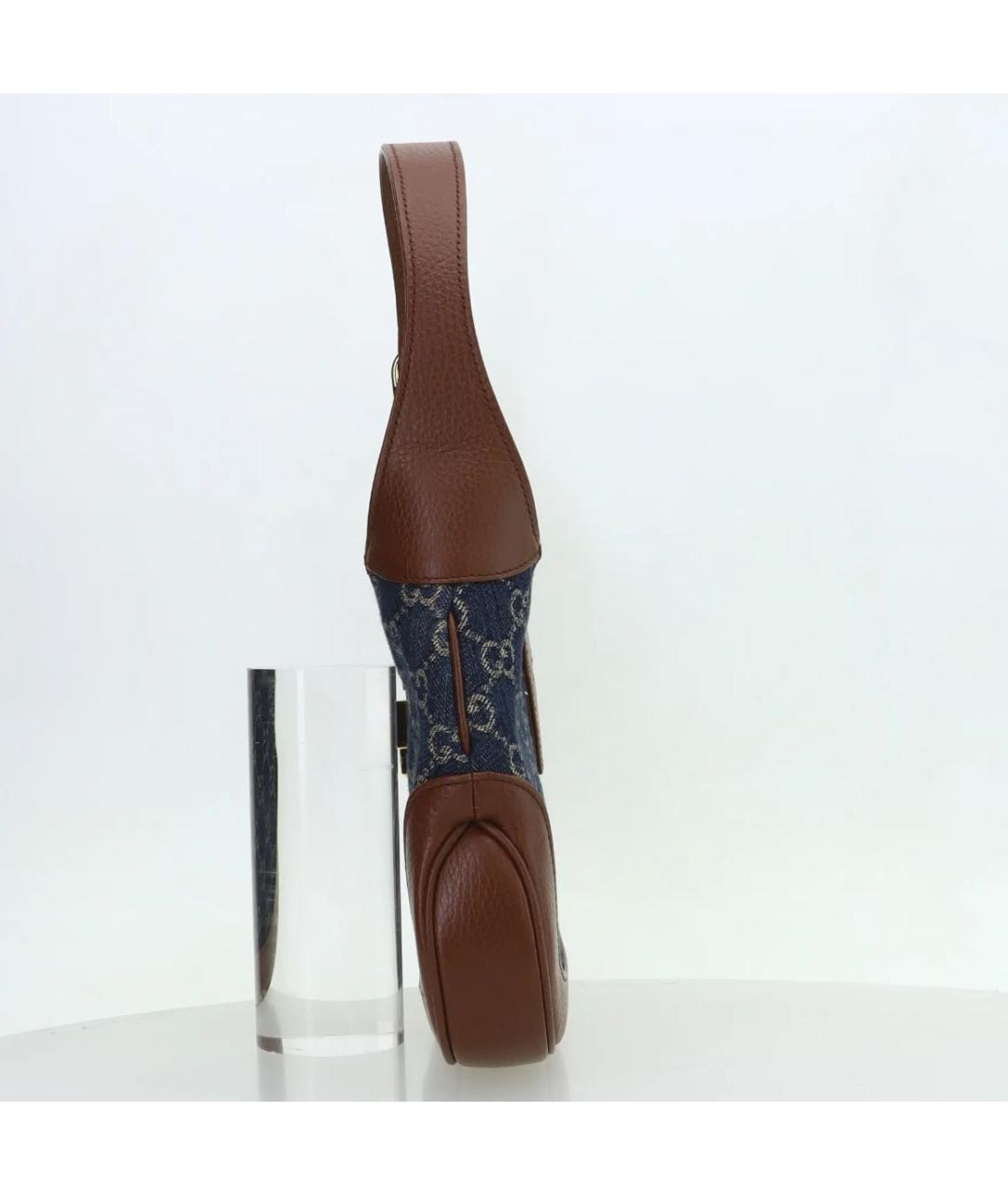 GUCCI Коричневая кожаная сумка с короткими ручками, фото 3