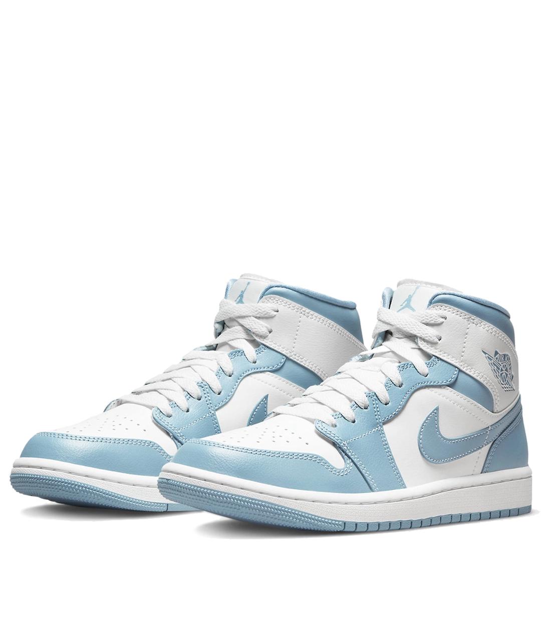 JORDAN Голубые кожаные кроссовки, фото 2