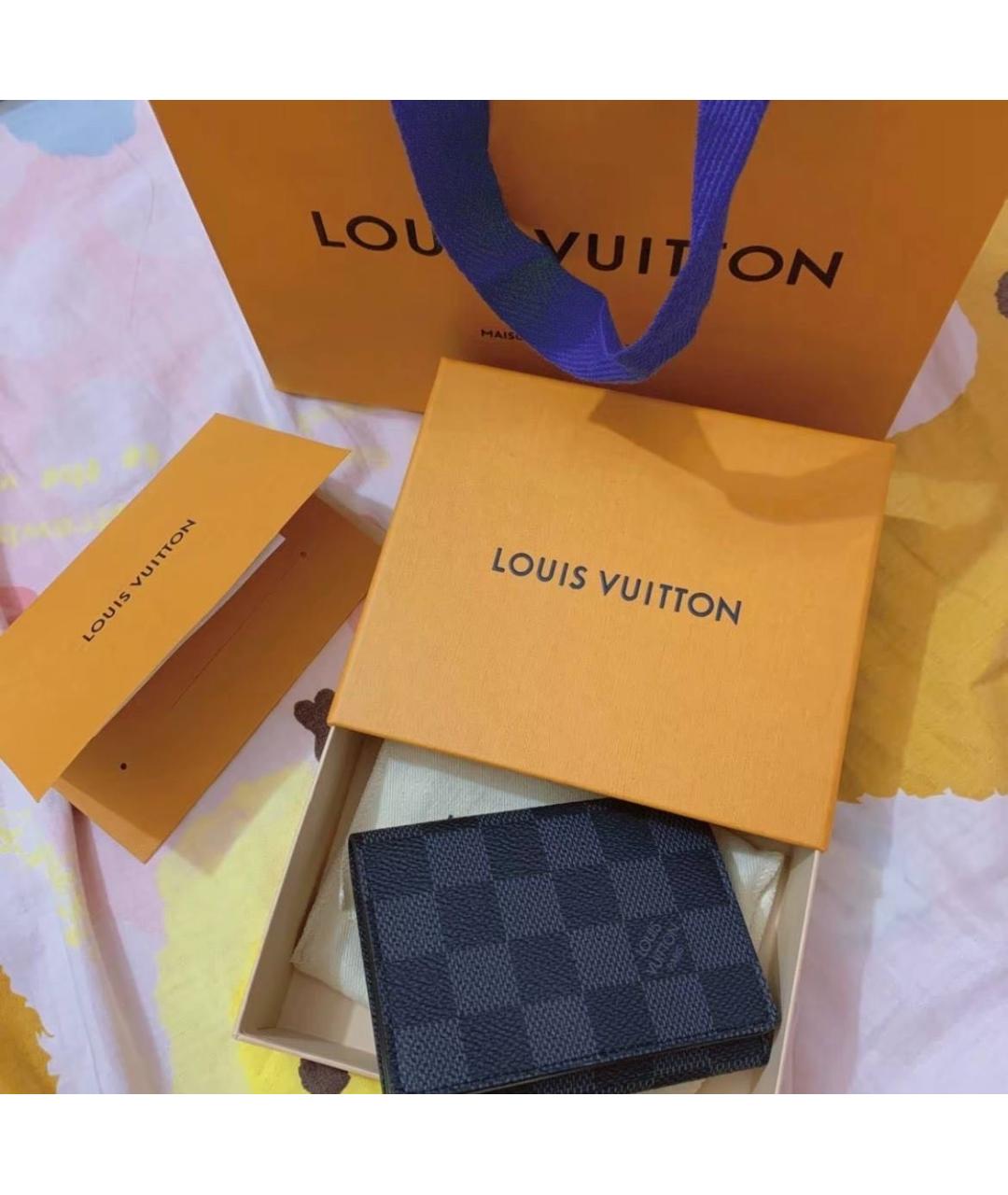 LOUIS VUITTON Антрацитовый кардхолдер, фото 6