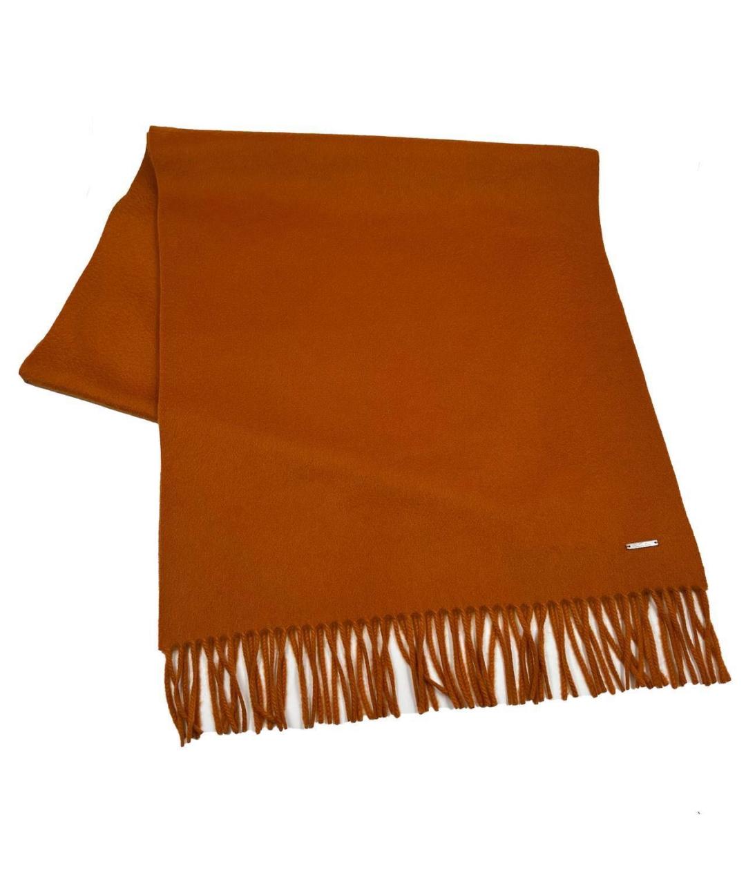 LORO PIANA Коричневый кашемировый шарф, фото 1