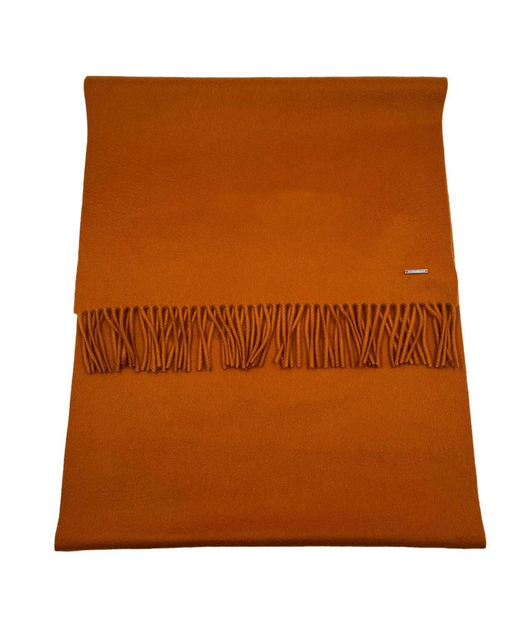 LORO PIANA Коричневый кашемировый шарф, фото 3