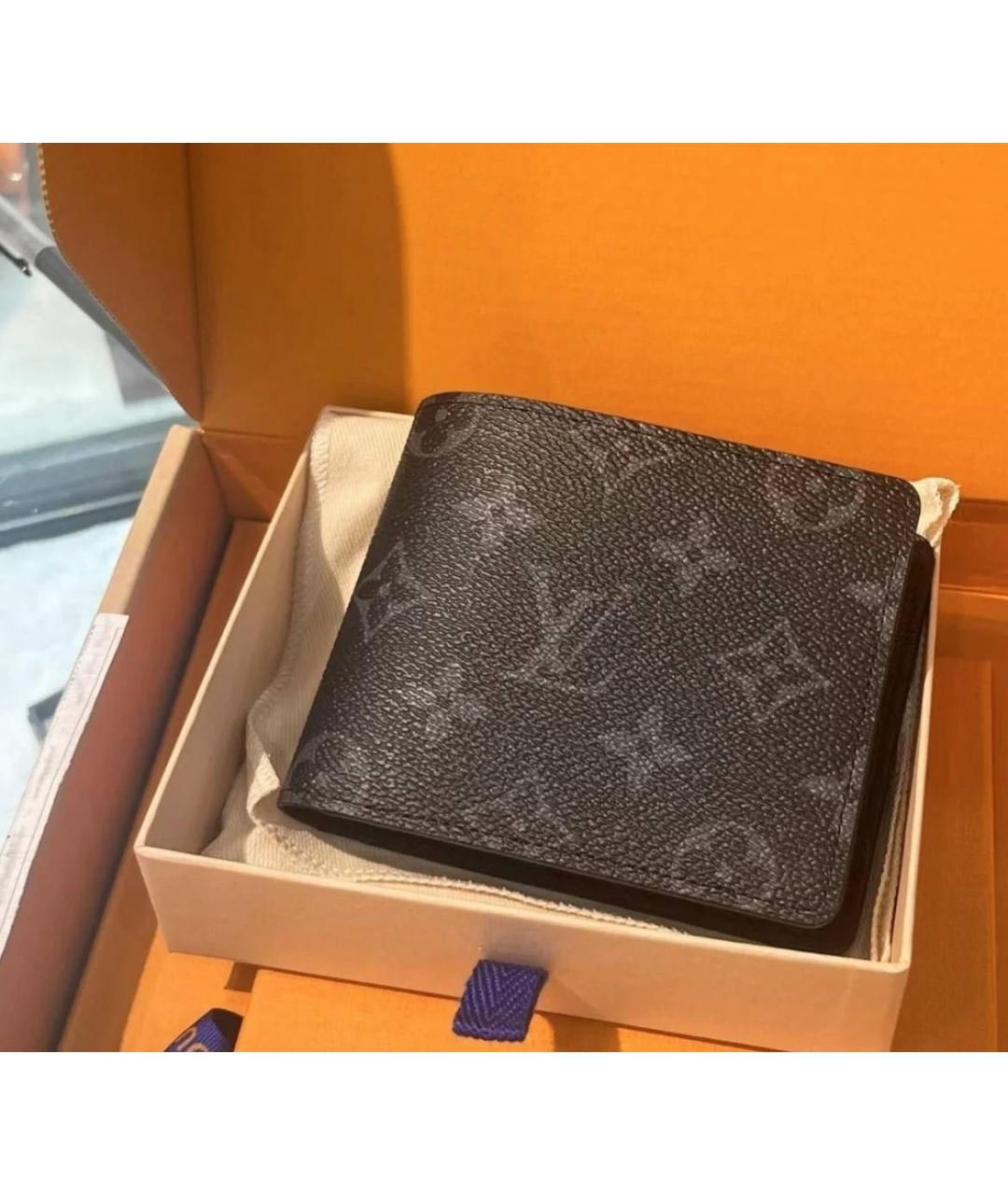 LOUIS VUITTON Антрацитовый кошелек, фото 8