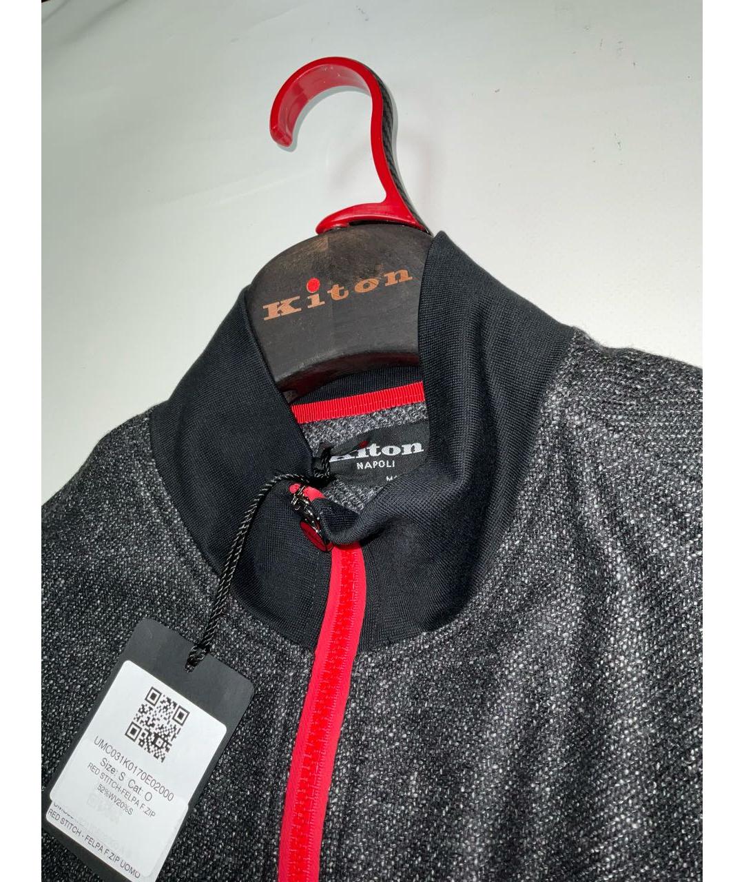 KITON Серая шерстяная куртка, фото 9