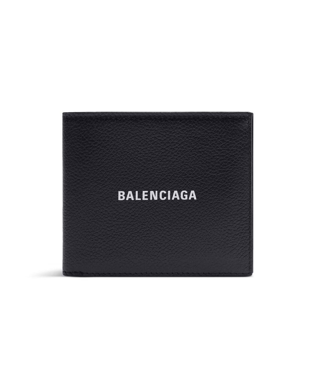 BALENCIAGA Черный кожаный кошелек, фото 1