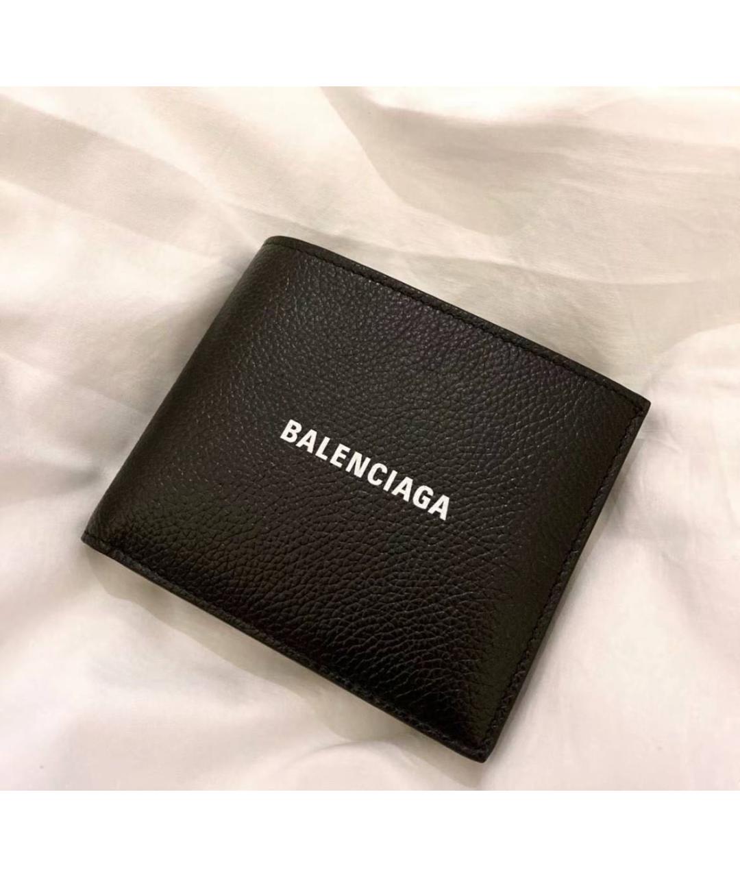 BALENCIAGA Черный кожаный кошелек, фото 3