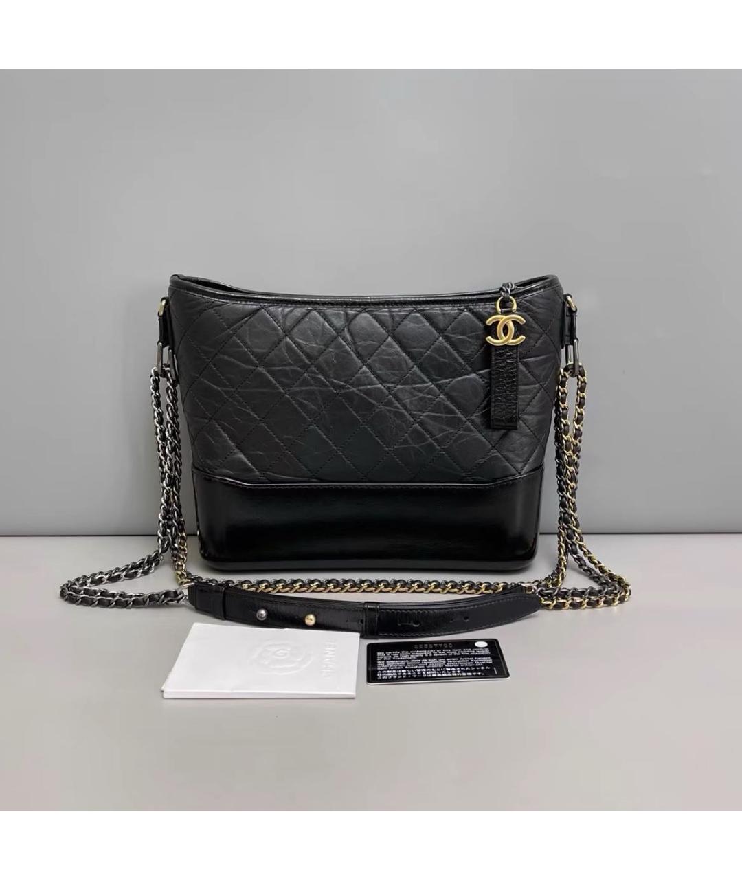 CHANEL Черная кожаная сумка через плечо, фото 2