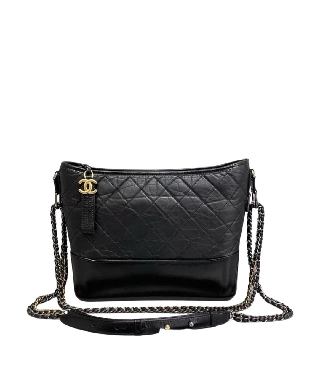 CHANEL Черная кожаная сумка через плечо, фото 1