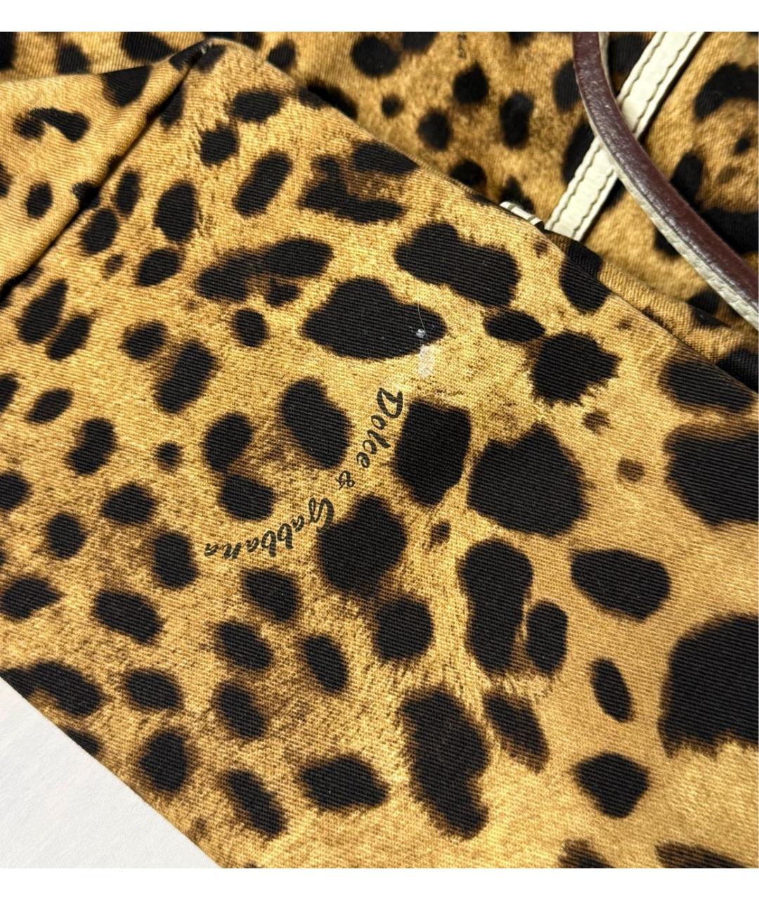 DOLCE&GABBANA Коричневая хлопковая сумка тоут, фото 8