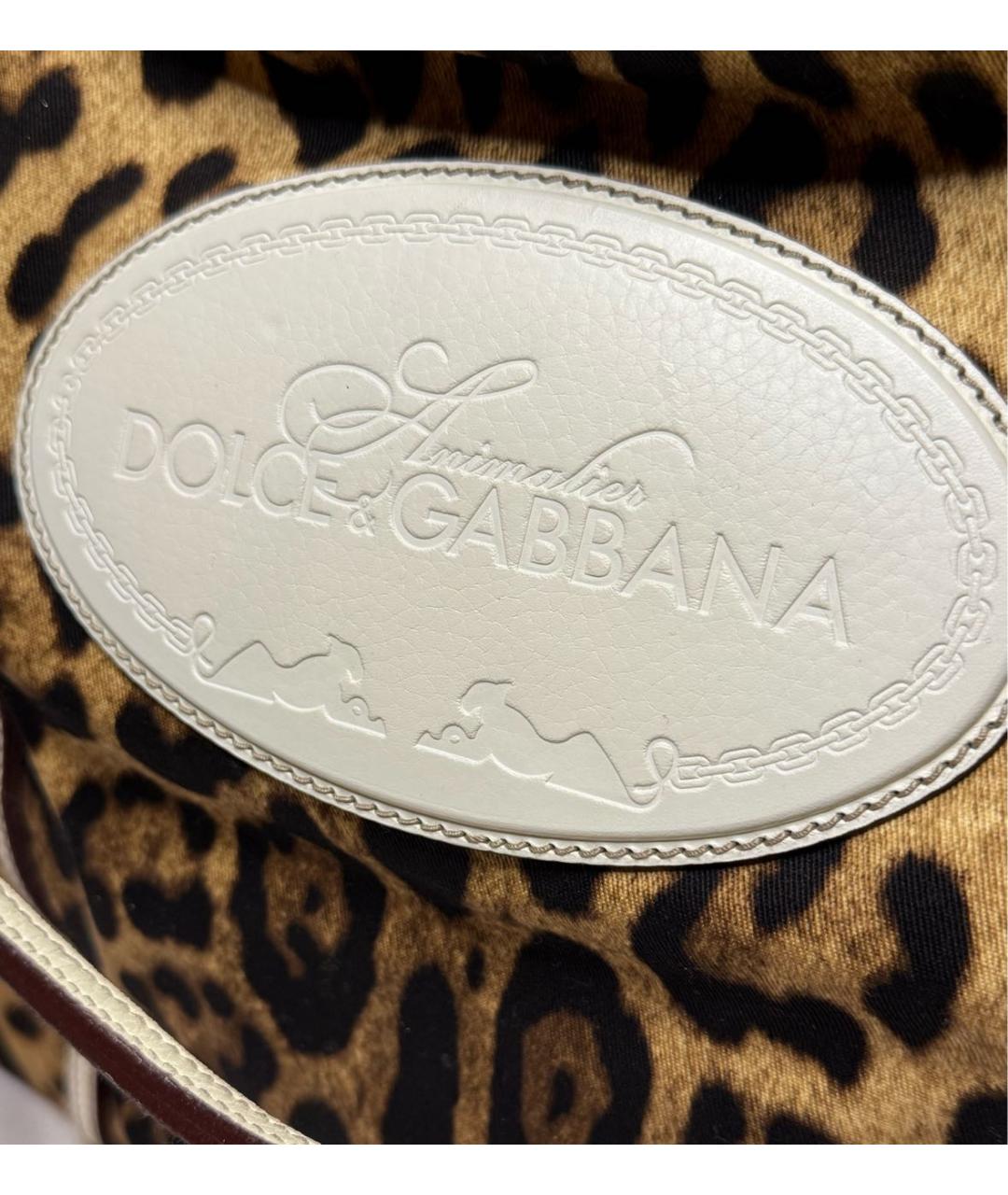 DOLCE&GABBANA Коричневая хлопковая сумка тоут, фото 2