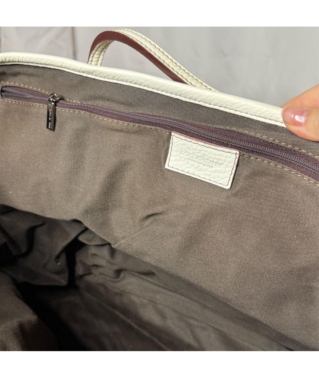 DOLCE&GABBANA Коричневая хлопковая сумка тоут, фото 5