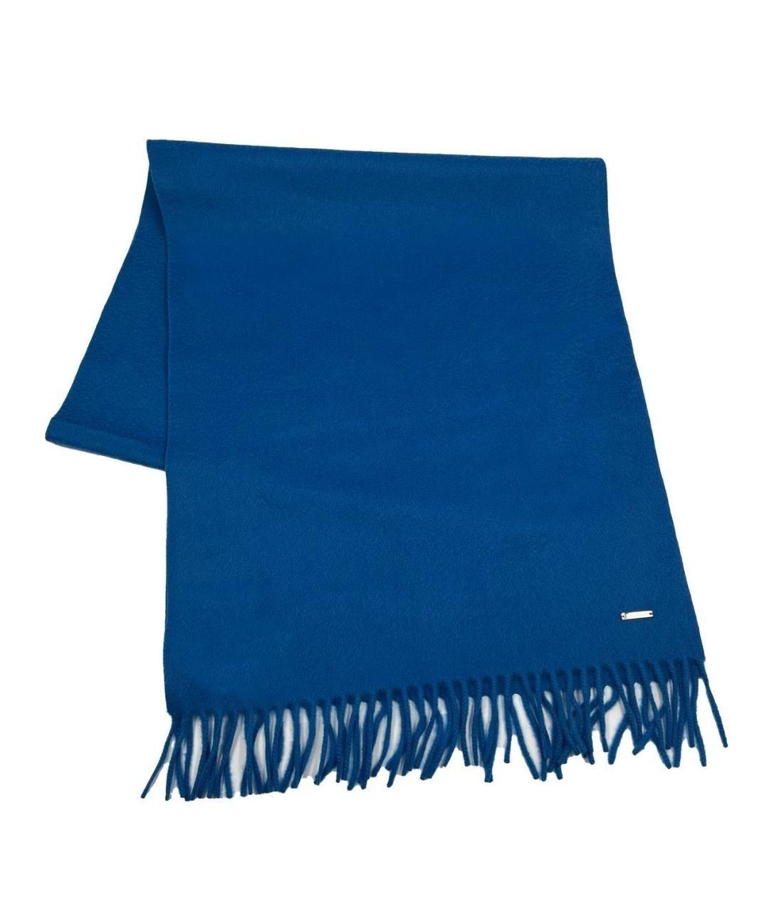 LORO PIANA Синий кашемировый шарф, фото 1