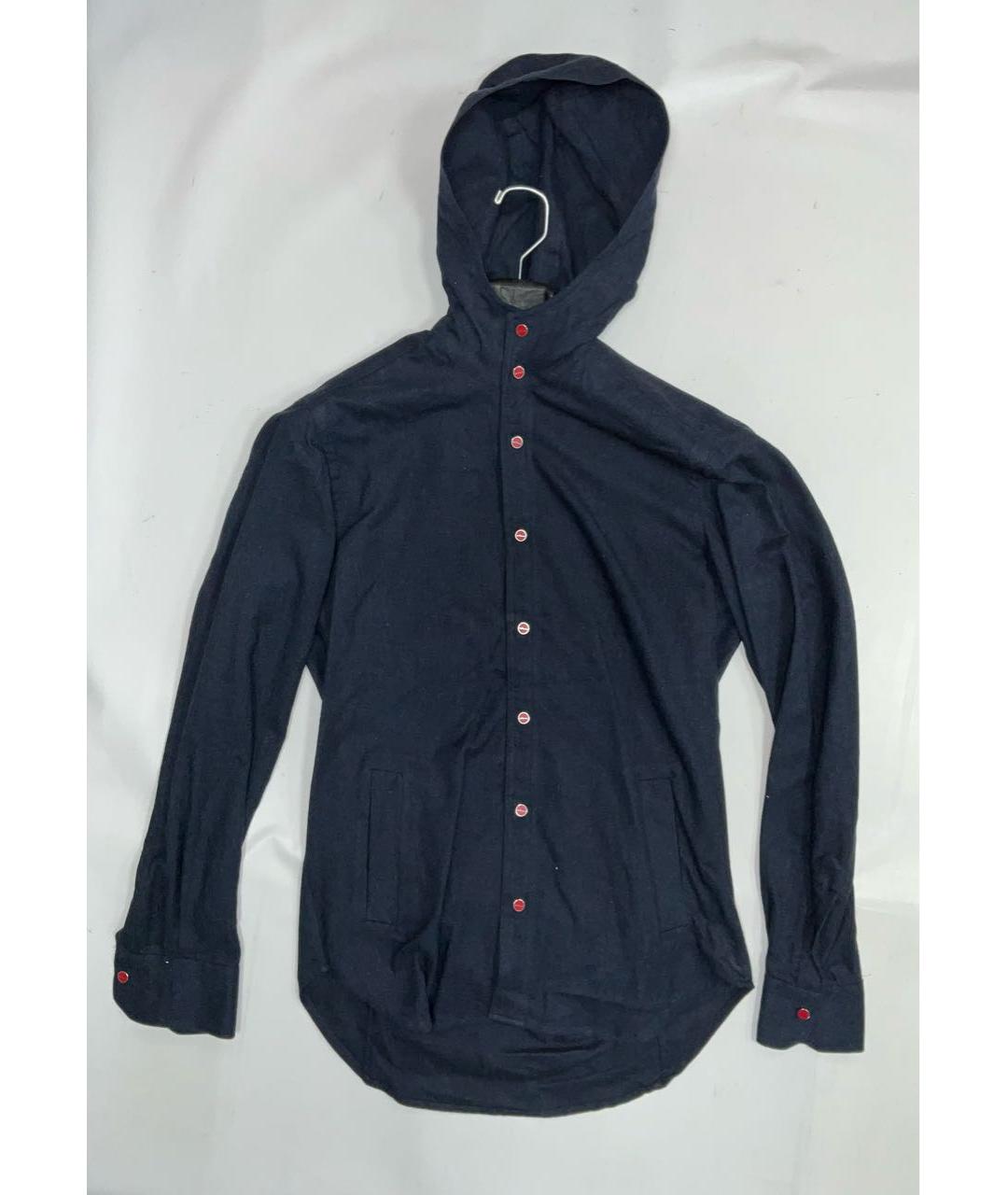 KITON Синяя хлопковая кэжуал рубашка, фото 2