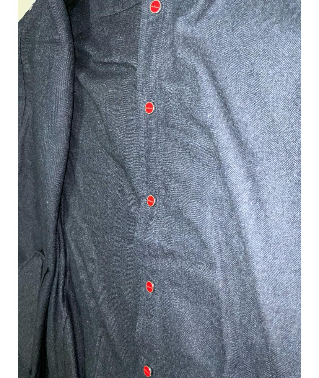 KITON Синяя хлопковая кэжуал рубашка, фото 4