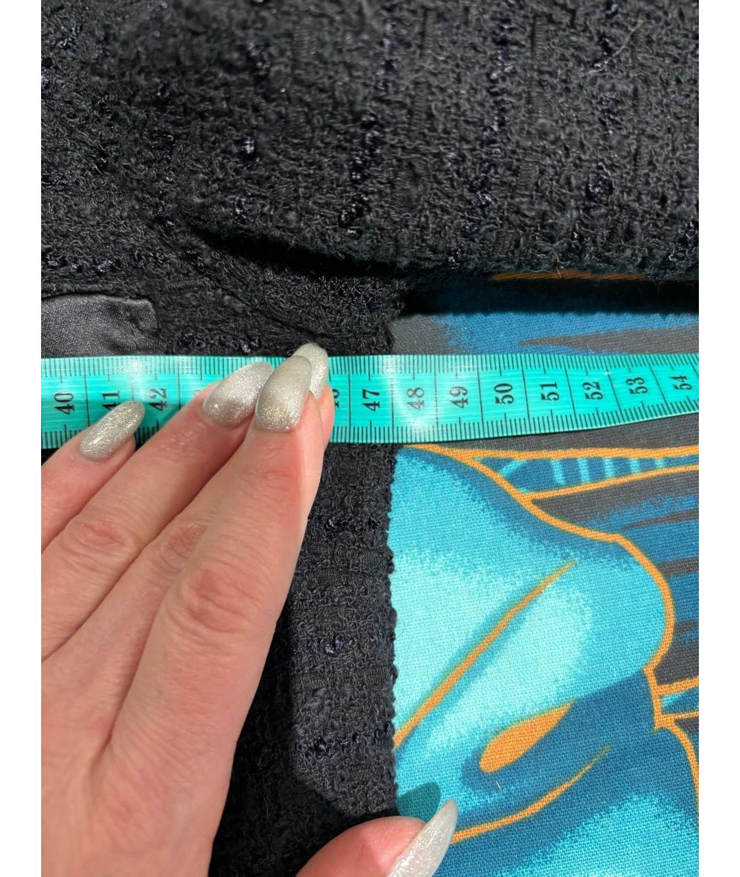 CHANEL Черный твидовый жакет/пиджак, фото 3