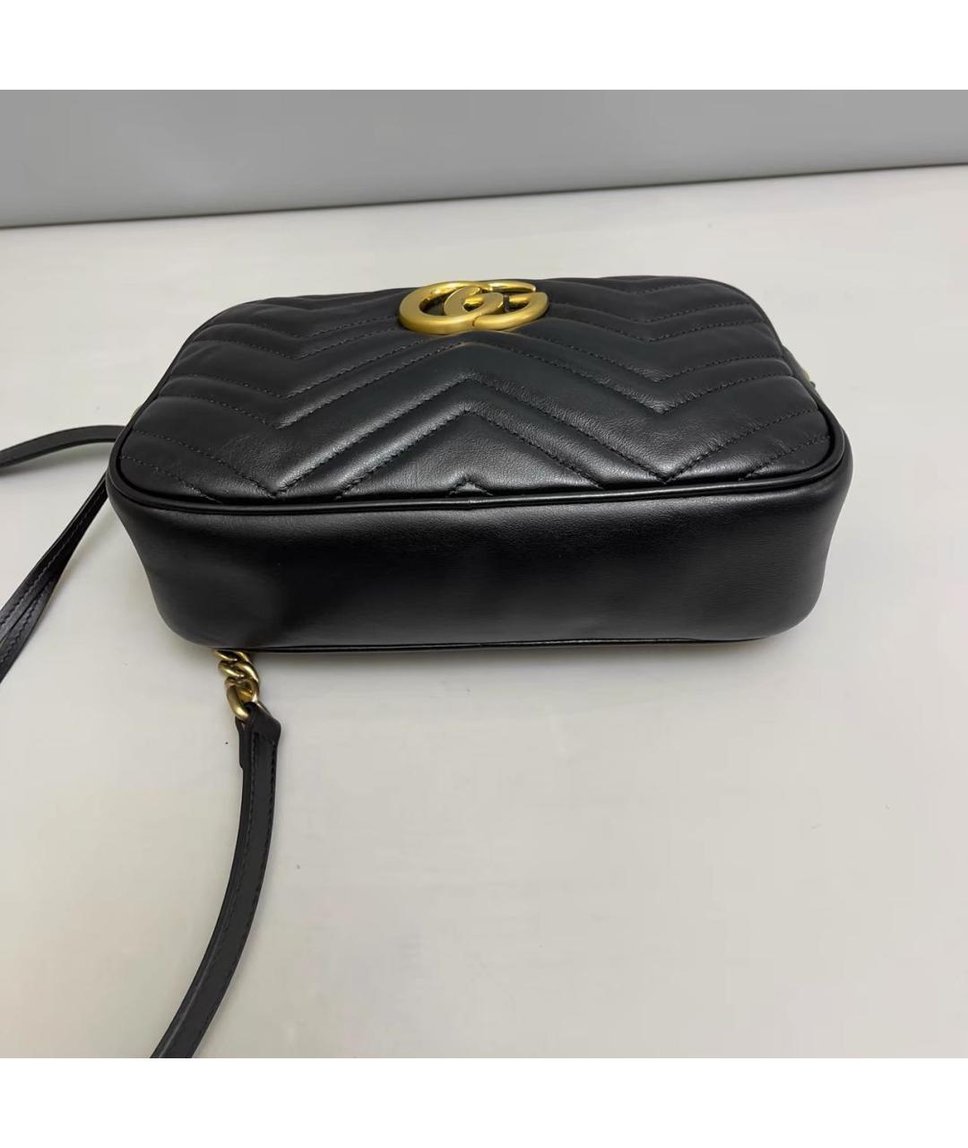 GUCCI Черная кожаная сумка через плечо, фото 4