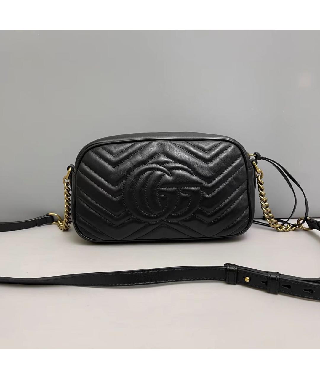 GUCCI Черная кожаная сумка через плечо, фото 2