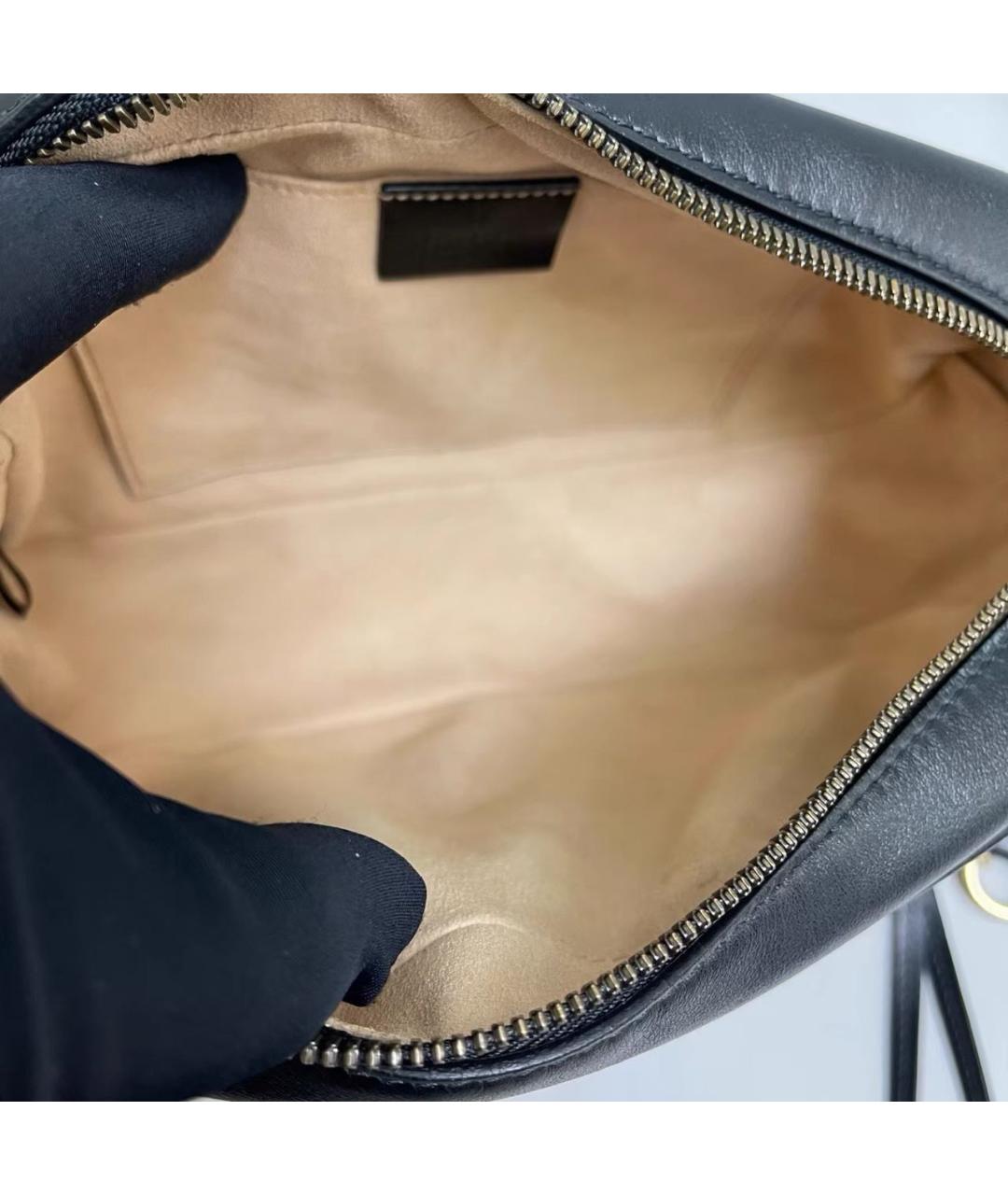 GUCCI Черная кожаная сумка через плечо, фото 8