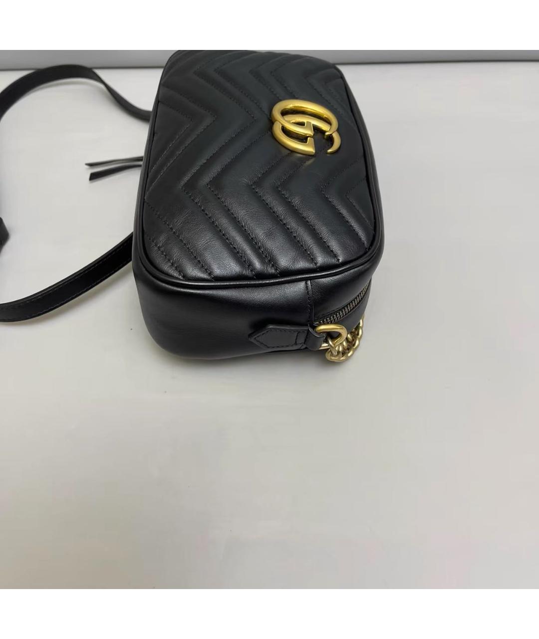 GUCCI Черная кожаная сумка через плечо, фото 5