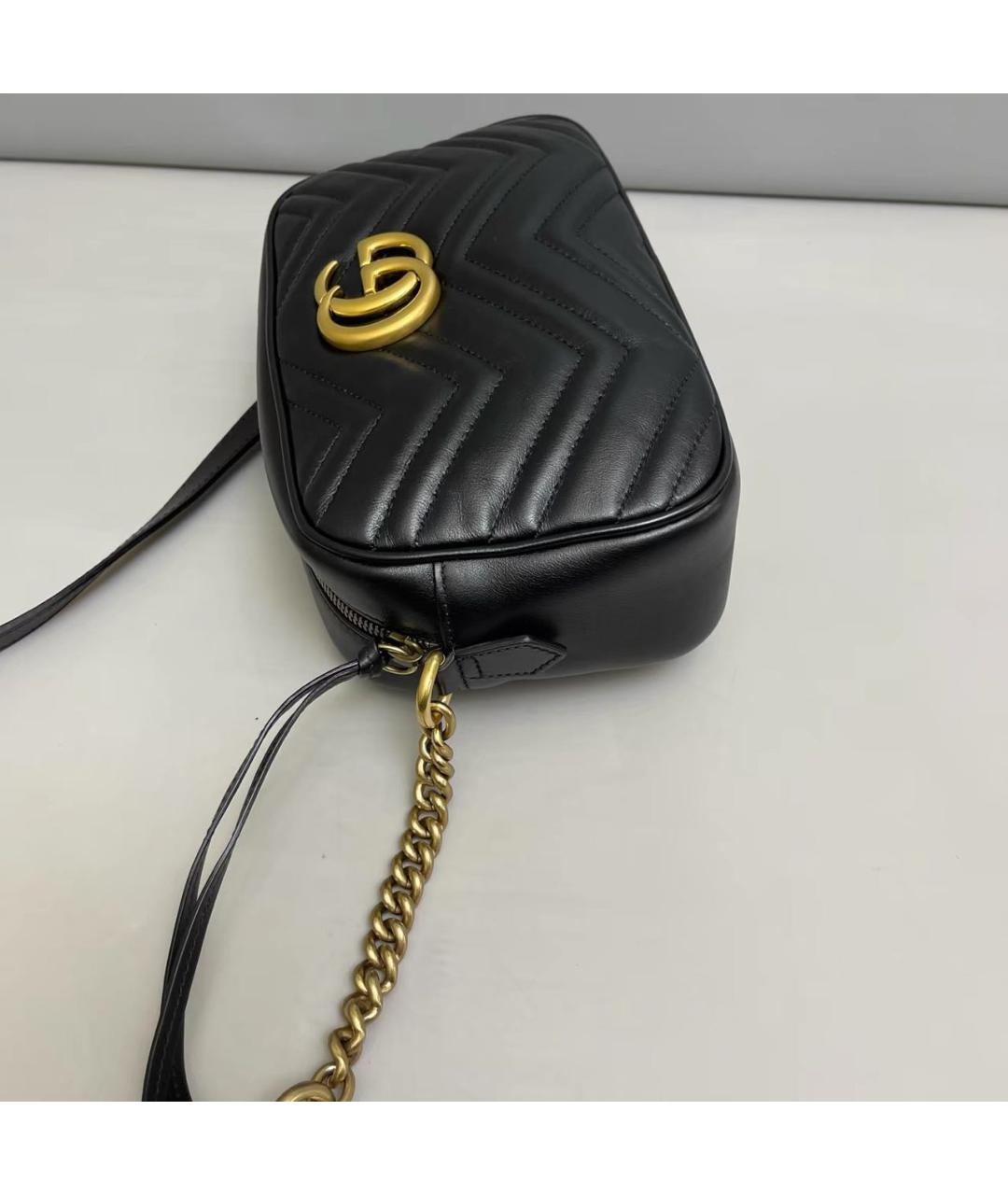 GUCCI Черная кожаная сумка через плечо, фото 3