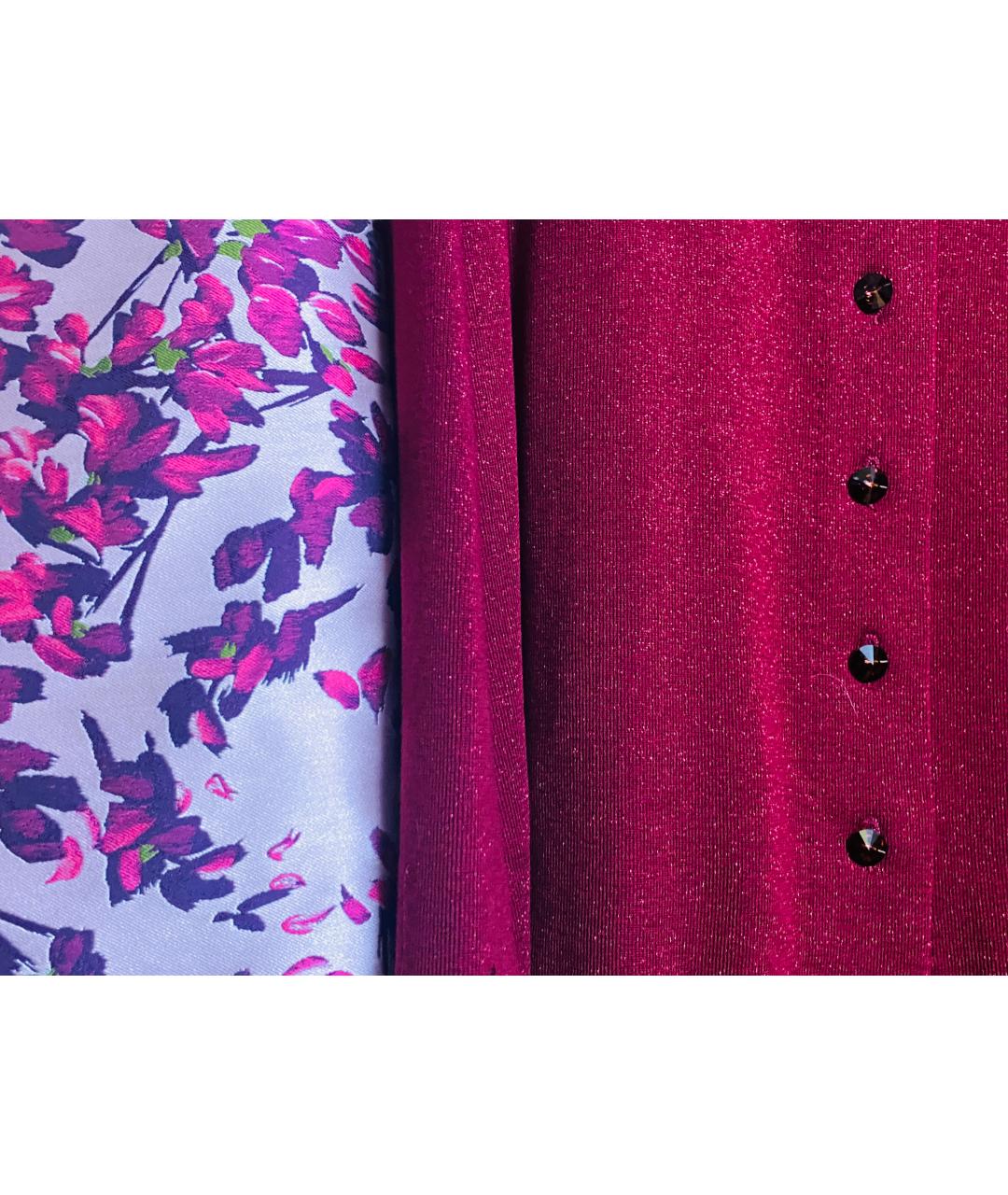 ESCADA Бордовый вискозный костюм с юбками, фото 5