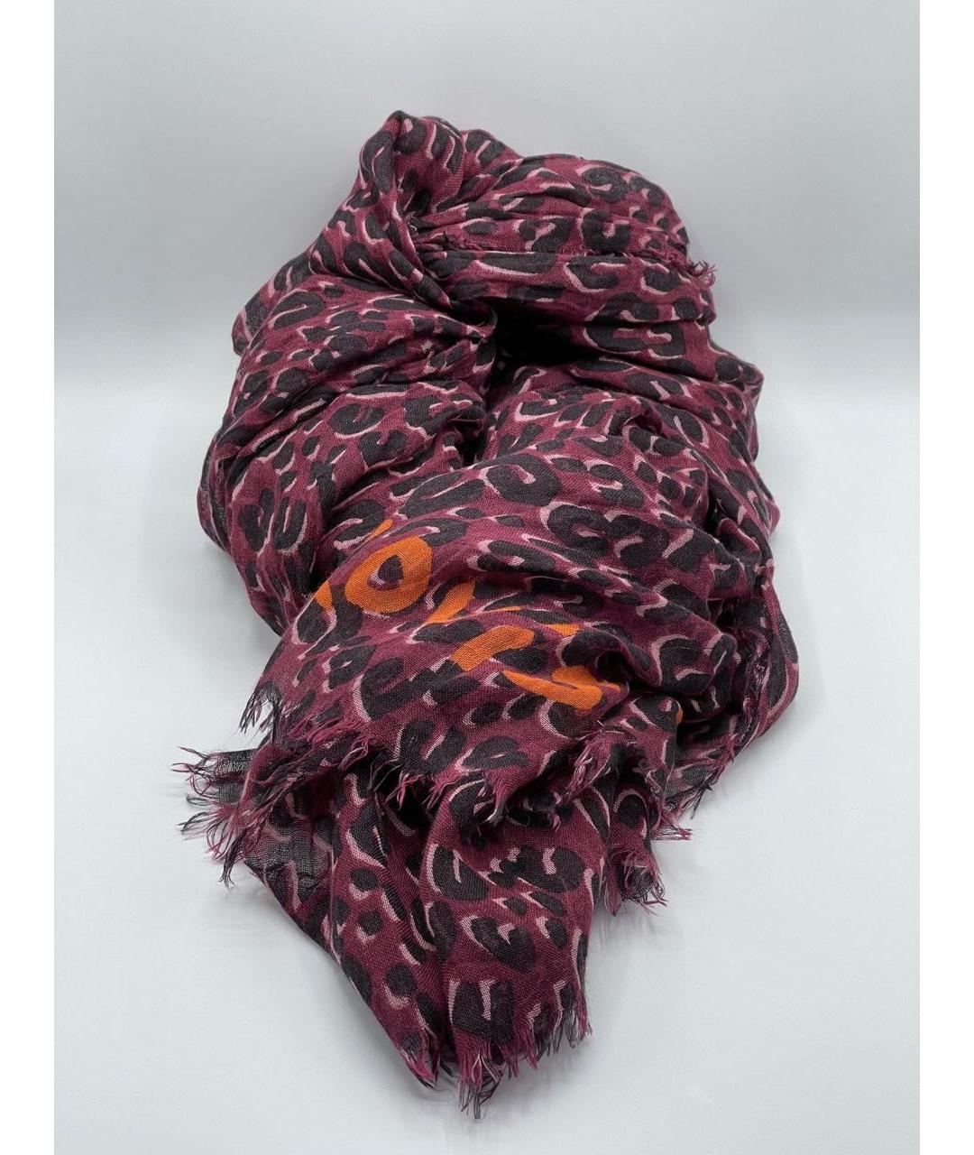 LOUIS VUITTON Бордовый кашемировый шарф, фото 2