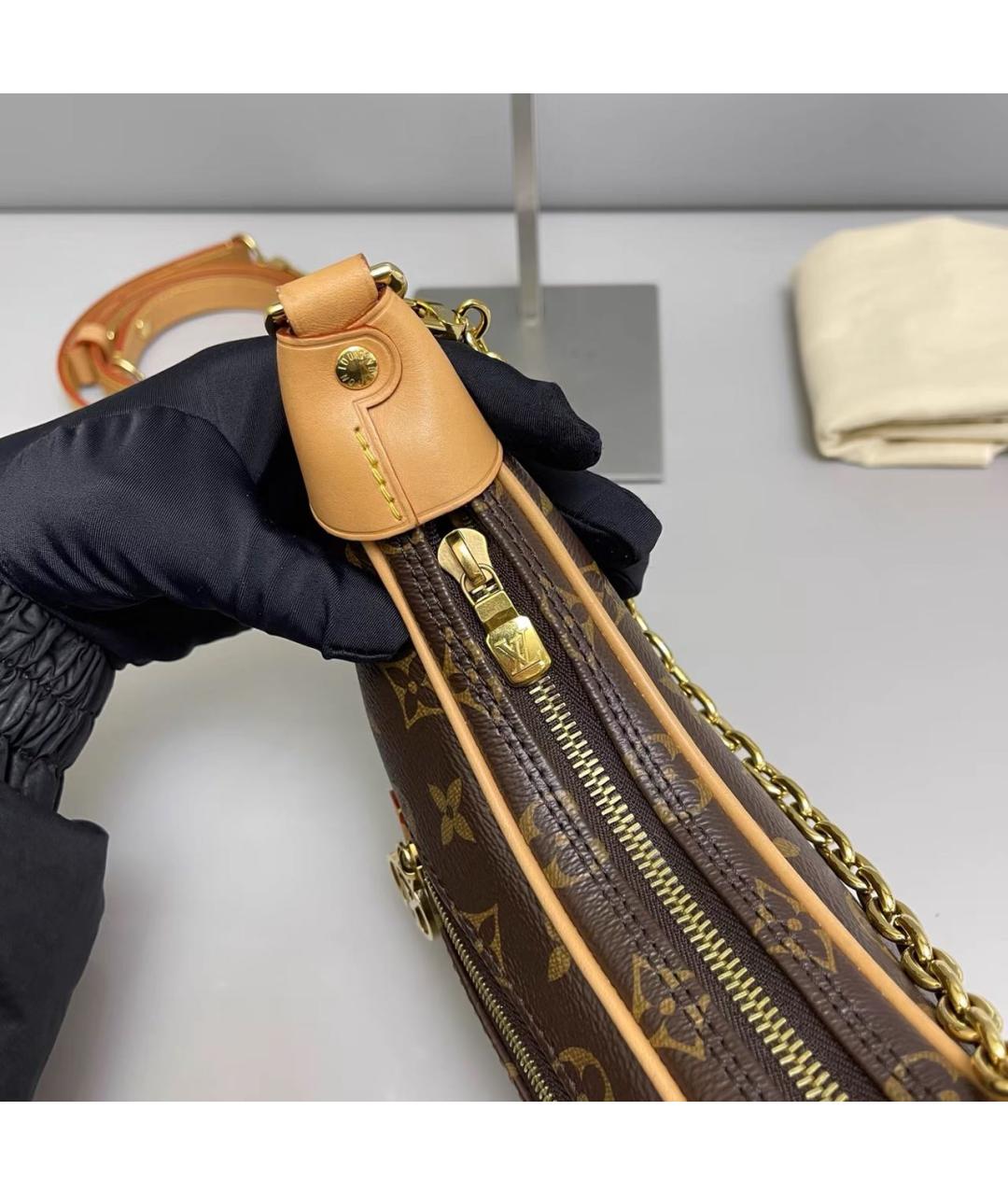 LOUIS VUITTON Коричневая сумка через плечо, фото 8