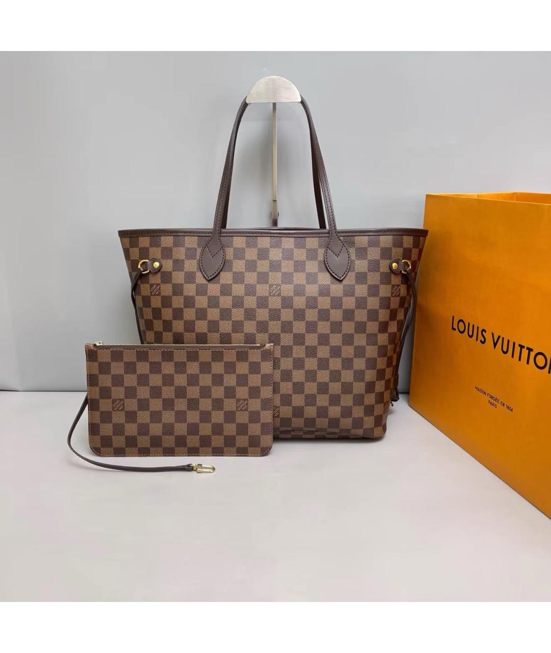 LOUIS VUITTON Коричневая сумка тоут, фото 9