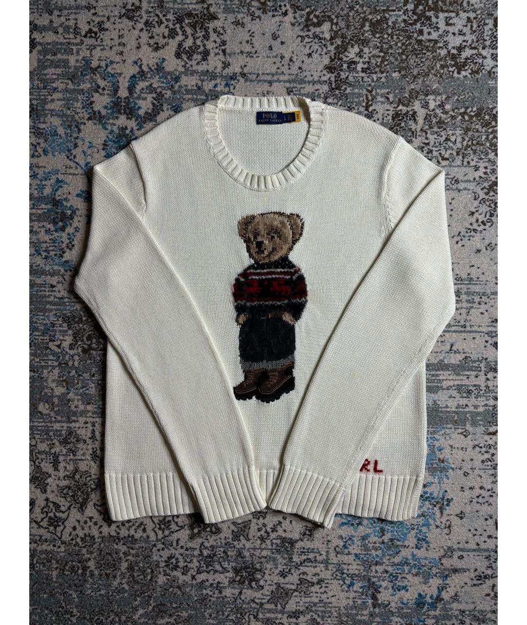 POLO RALPH LAUREN Бежевый хлопковый джемпер / свитер, фото 5