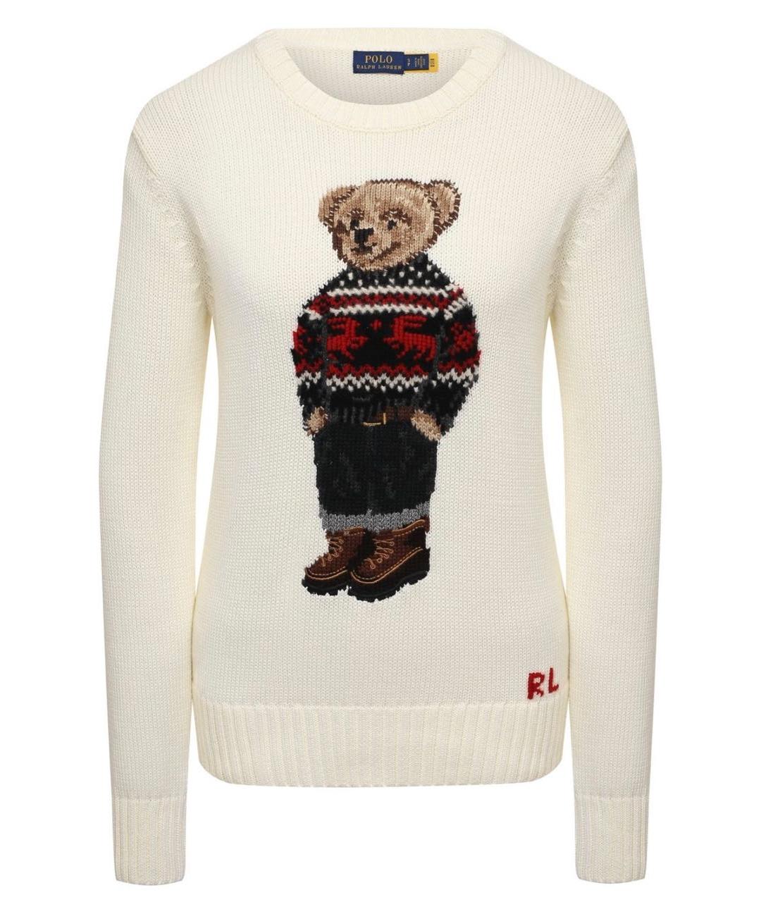 POLO RALPH LAUREN Бежевый хлопковый джемпер / свитер, фото 1